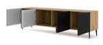 Meuble TV RavennaB 200x42x56 Beige - Noir