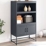 Highboard DE3046 Grau - Metall - 39 x 124 x 69 cm