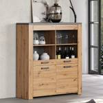 Vitrinenschrank Follow Beige - Holzwerkstoff - 40 x 139 x 127 cm