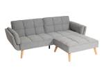 Schlafsofa K18 Grau - Textil - 218 x 80 x 175 cm