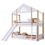 Etagenbett FunySafe Ⅰ Weiß - Holzwerkstoff - Massivholz - Holzart/Dekor - 205 x 233 x 205 cm