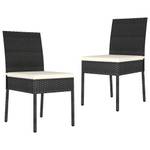 Chaise de salle à manger (lot de 2) Noir