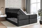 Boxspringbett BOXI3-Z KING Schwarz - Breite: 200 cm