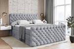 Boxspringbett BOXI8-Z KING Grau - Breite: 140 cm