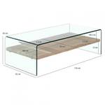 Table basse avec étagère - ICE Verre - 110 x 35 x 55 cm