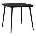 Table de salle à manger Noir - Métal - 80 x 74 x 80 cm