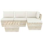 Garten-Lounge-Set (5-teilig) 3016490-8 Weiß - Holzwerkstoff - Holzart/Dekor - 60 x 30 x 60 cm