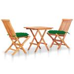 Bistro-Set-k195 ( 3-tlg ) Grün - Massivholz