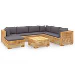 Garten-Lounge-Set 3028565-18 (8-teilig) Dunkelgrau - Grau