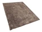 Tapis à poil long EVREN Marron - Marron clair - 140 x 140 x 200 cm