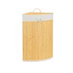 Lot de 2 paniers à linge bambou Blanc crème - Blanc