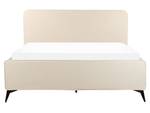 Doppelbett VALOGNES Beige - Schwarz - Creme - 172 x 109 cm