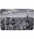 Badteppich Skyline New York 50 x 80 cm Grau - Textil - 50 x 2 x 80 cm