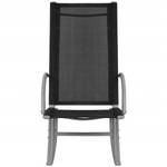 Chaise à bascule de jardin Noir - Métal - Textile - 92 x 86 x 53 cm