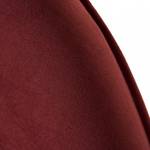 Fauteuil en tissu velours bordeaux Rouge - Textile - 64 x 69 x 72 cm