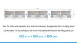 Lowboard ALYX 300 cm mit LED Wotan/Weiß Braun - Weiß - Holzwerkstoff - 300 x 34 x 32 cm