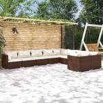 Salon de jardin 3013639-7 (lot de 9) Marron - Crème - Blanc