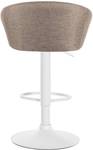 Tabouret de bar Davie Gris - Textile - 55 x 86 x 51 cm