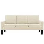 3-Sitzer-Sofa Creme Kunstleder Cremeweiß