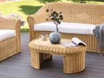 Gartentisch LIVADEIA Blau - Rattan - 96 x 40 x 60 cm