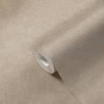 Papier peint uni marron structuré Beige - Gris