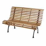 Banc de jardin F97 2 places Noir - Marron