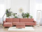 Modulsofa ABERDEEN 2-tlg Gold - Pink - Breite: 347 cm