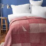 Aegina Double Patch Decke aus 200x220 Rot - Textil - 200 x 1 x 220 cm