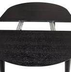 Table À Diner ORTENSIA Noir - Bois massif - 120 x 75 x 220 cm