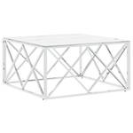 Couchtisch D743 Silber - Glas - 80 x 40 x 80 cm