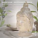 Buddha Kopf Figur 45x39x78 cm Beige/Grau Kunststoff - 39 x 78 x 45 cm