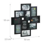 Cadre photos pêle-mêle Noir - Papier - Matière plastique - 50 x 55 x 3 cm