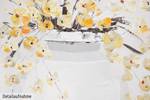 Tableau peint La douceur de la nature Blanc - Bois massif - Textile - 40 x 120 x 4 cm