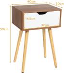 Nachttisch Beistelltisch mit Schublade Braun - Holzwerkstoff - 30 x 59 x 40 cm