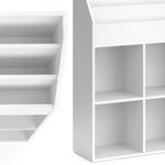 Bücherregal „Luigi“ Weiß breit Weiß - Holz teilmassiv - 107 x 114 x 31 cm