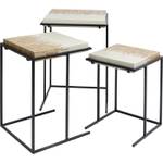 Tables d'appoint Bora Bora (lot de 3) Marron - Métal - 62 x 40 x 62 cm