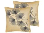 Coussin décoratif WAKAD Beige - Noir - Textile - 45 x 12 x 45 cm