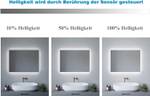 LED-Spiegel Beleuchtet Touch Wandspiegel Silber - Glas - 80 x 60 x 5 cm