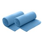 2er Set Fleecedecke Polar 130x160 blau Blau