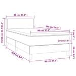 Boxspringbett 3017288-5 Dunkelgrau - 80 x 203 cm