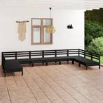 Garten-Lounge-Set Schwarz - Massivholz - Holzart/Dekor - 64 x 63 x 64 cm