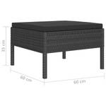 Garten-Lounge-Set (4-teilig) 3009677-1 Schwarz