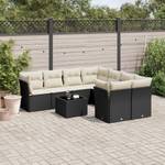 Gartensitzgruppe K4000(9-tlg) Schwarz - Massivholz - 69 x 62 x 62 cm