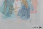 Tableau peint Colours of Happiness Blanc - Bois massif - Textile - 75 x 100 x 4 cm