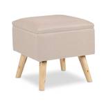 Hocker mit Stauraum Beige - Hellbraun