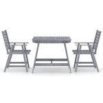 Gartenmöbel-Set Grau - Massivholz - Holzart/Dekor - 62 x 74 x 88 cm