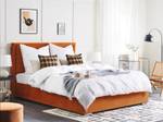 Lit double ROUEN Orange - Largeur : 148 cm