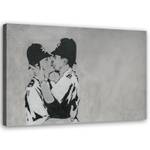 Leinwandbilder Banksy Polizisten küssen 120 x 80 cm