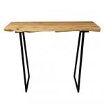 Table/Console plateau bois teck - THAÏS Marron - En partie en bois massif - 90 x 75 x 30 cm