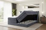 Boxspringbett VILA KING Steingrau - Breite: 140 cm